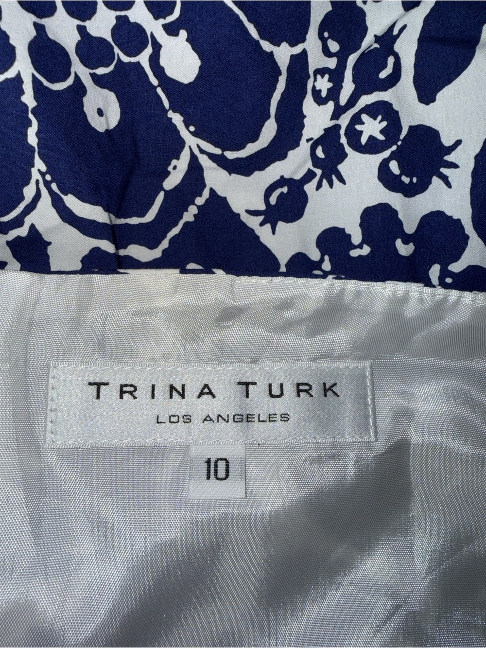 Trina Turk Navy & White Floral Halter Top - Women's Summer Tank - Picture 4 of 5